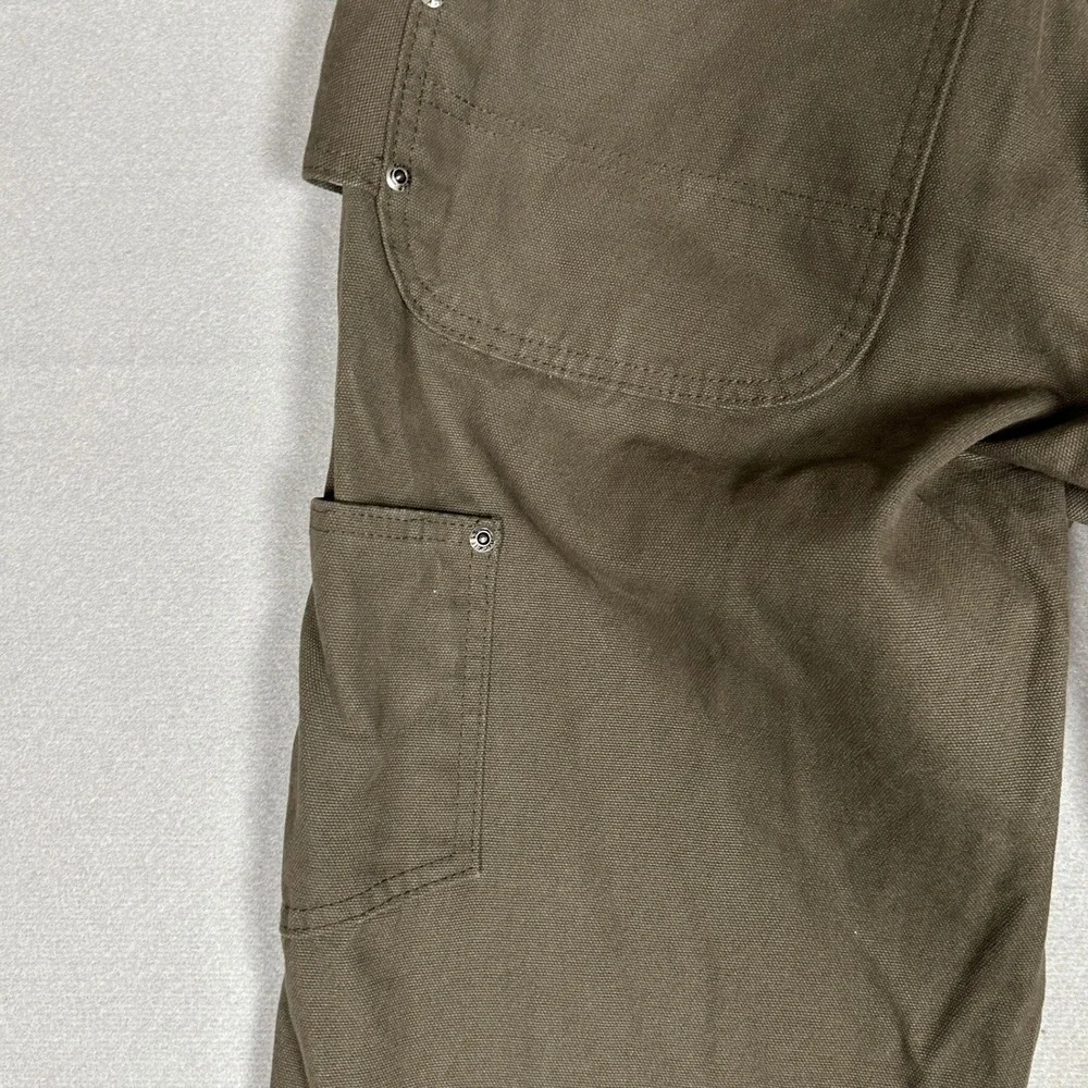 Dickies Pants Mens 32X30 Brown Duck Canvas Carpenter Utility Workwear Trousers